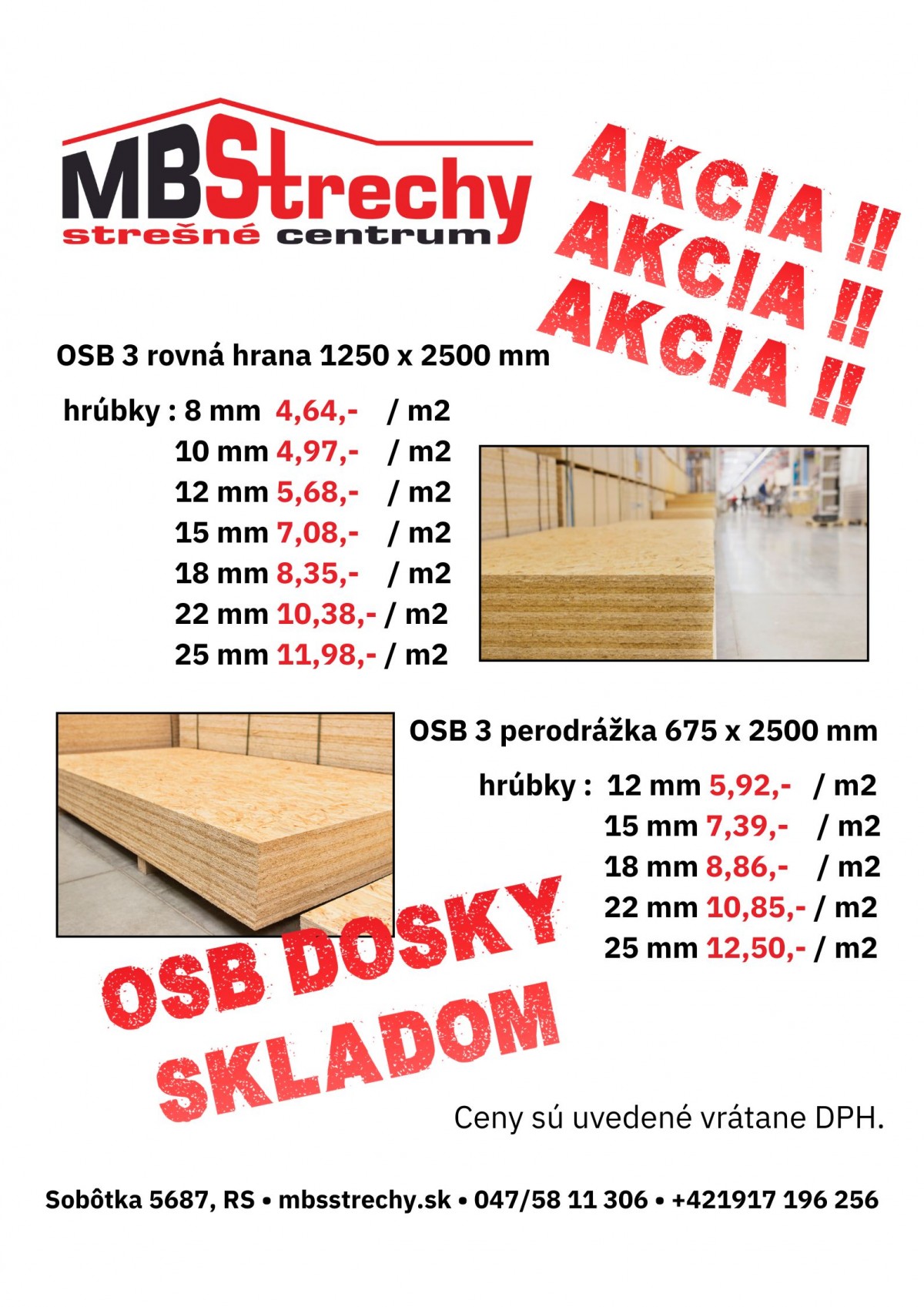 Akcia na OSB DOSKY