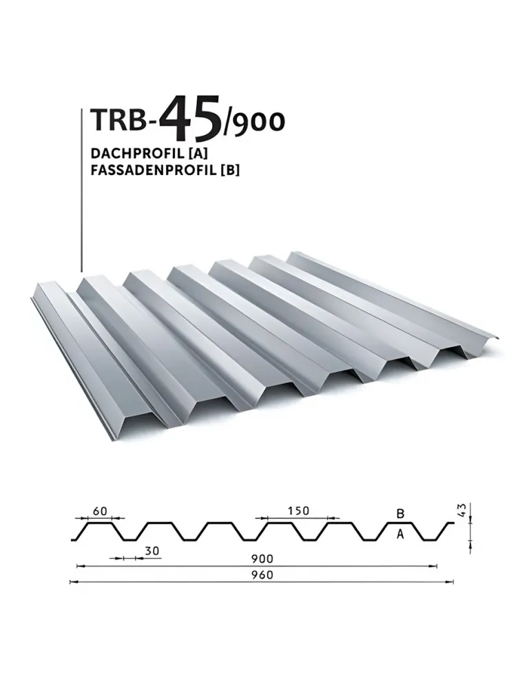 Strešný/fasádny profil TRB - 45/900