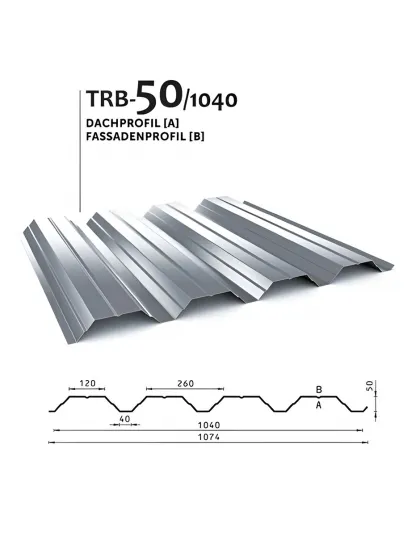 Strešný/fasádny profil TRB - 50/1040