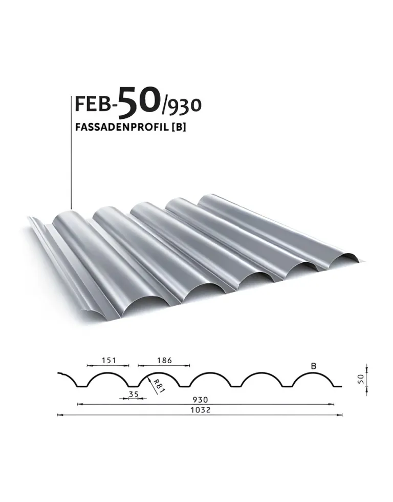 Střešný/fasádny profil FEB - 50/930