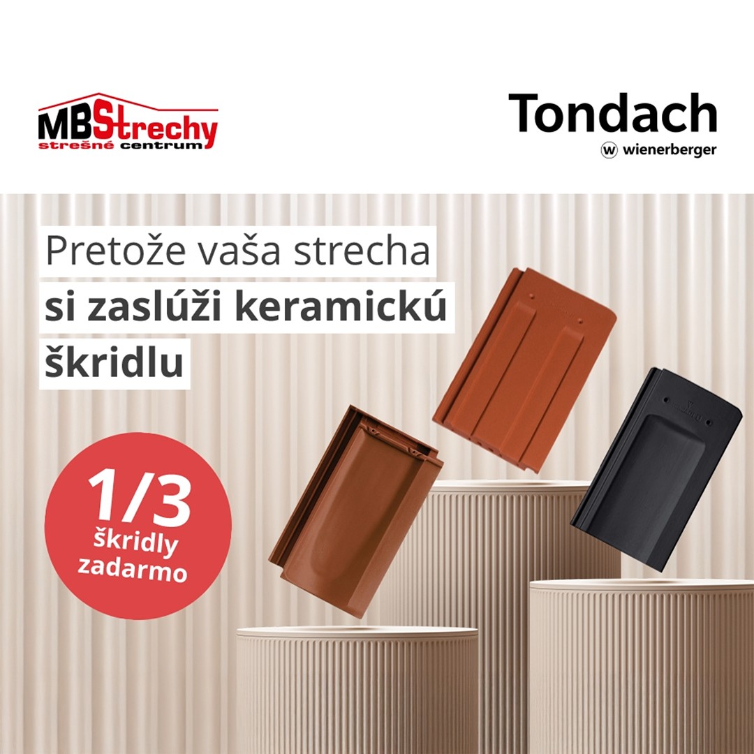 Akcia 1/3 škridly zdarma