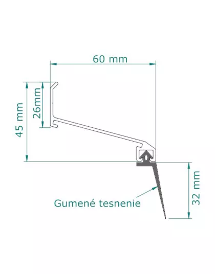 Gumové tesnenie k S-profilu