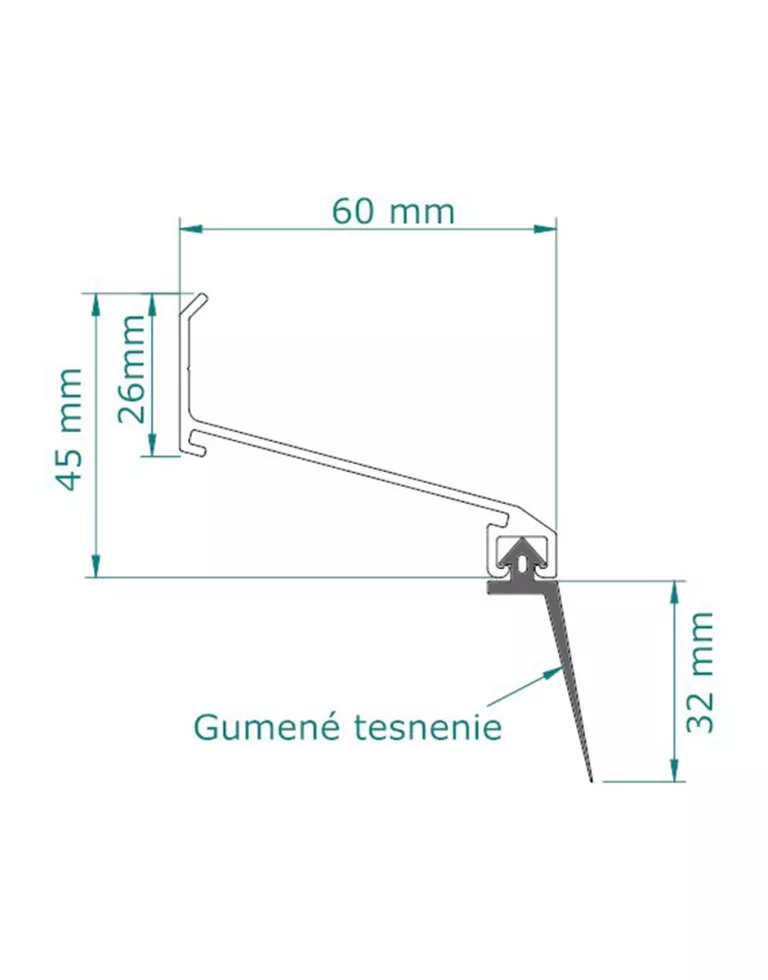 Gumové tesnenie k S-profilu
