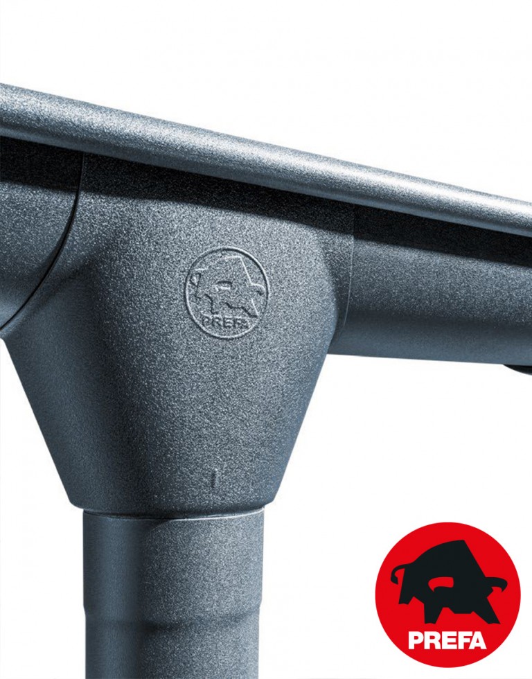 Kompletný odkvapový systém PREFA polkruhový, hliníkový